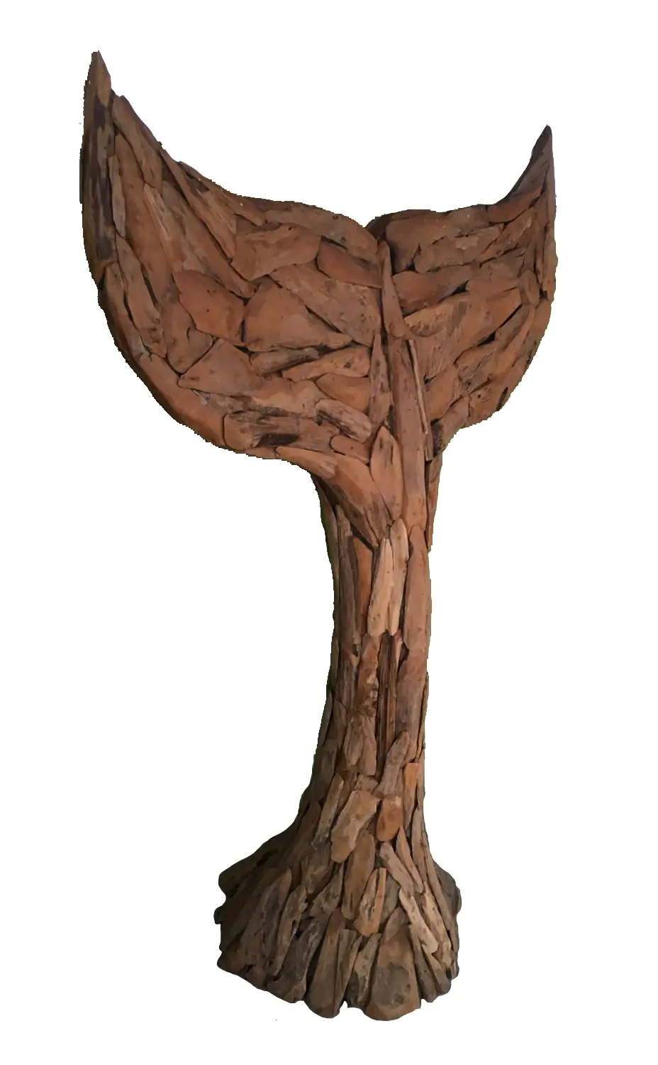  Product image 2 of the product “Whale fin, approx. 250cm height, made from teak root pieces ”